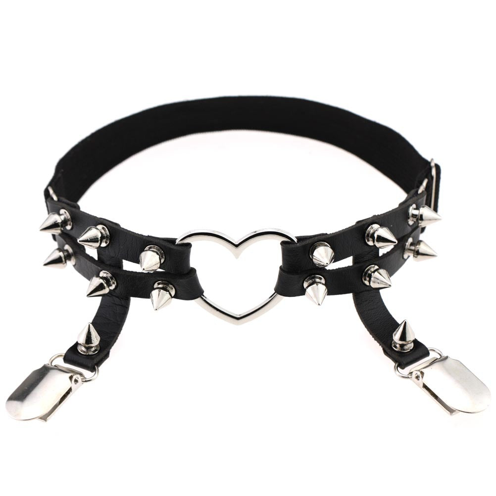Punk Heart Garter - front studio view (1 of 9)