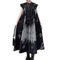 Women's Gothic Midi Dress Black - front studio view (1 of 3)