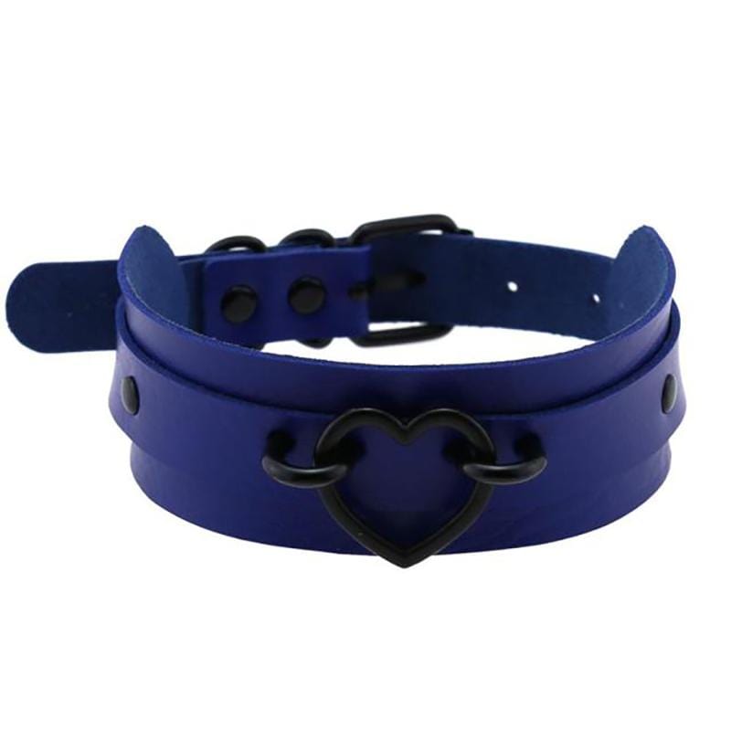 Black Heart Choker Necklace - Creepy Goth