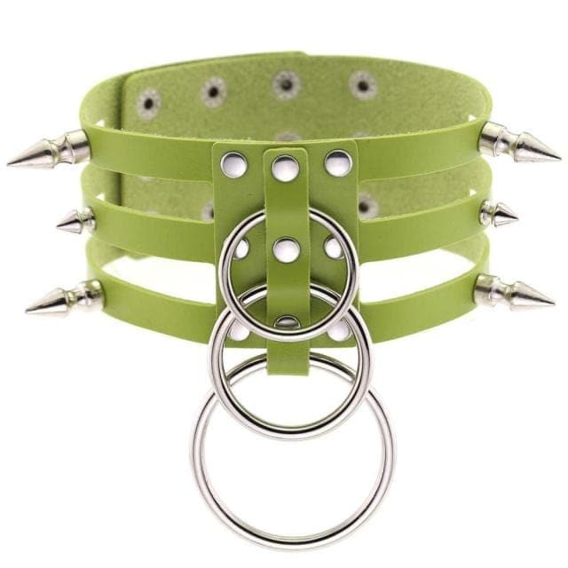 Nightfall Leather Choker - Creepy Goth