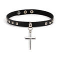 Cross Leather Choker