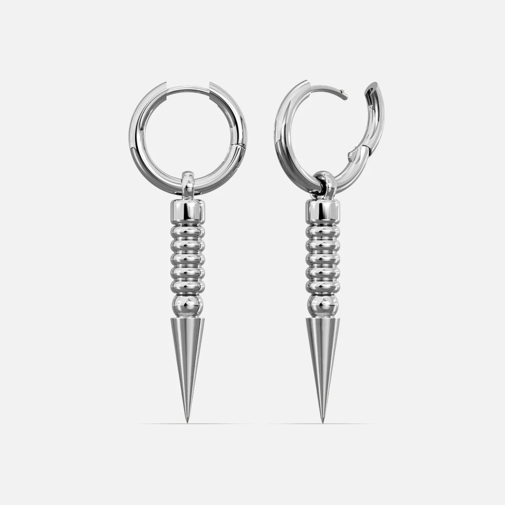 THORN DROP HOOPS EARRINGS