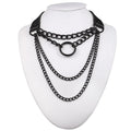 Gothic Chain Choker Necklace - Creepy Goth