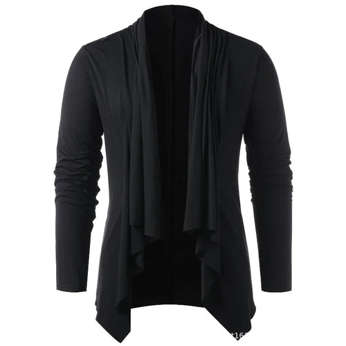 Black Gray Green Draped Cowl Pullover Top