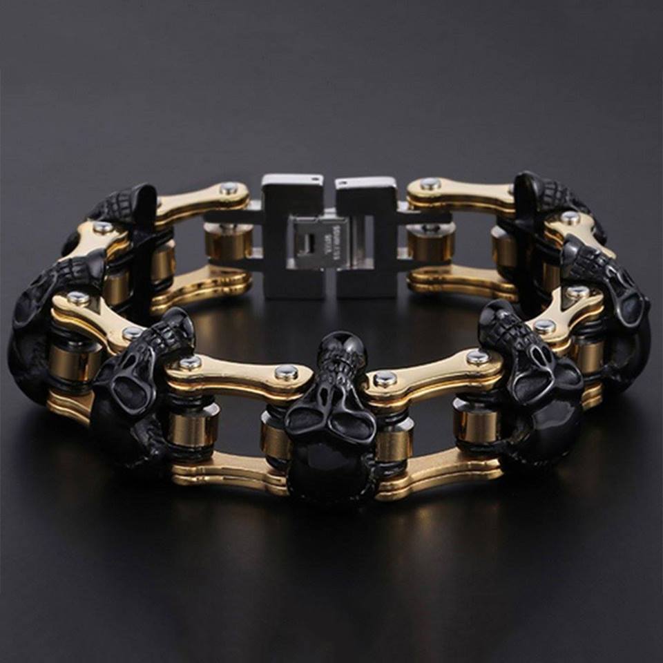 Link Skull Bracelet - primary photo, shown with a person (1 of 5)