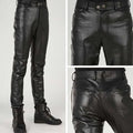 Men's Black Faux Leather Slim Biker Pants - primary lifestyle photo (1 of 3)