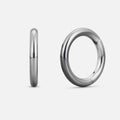 Silver Chromatic Loop ring shown from side and front views