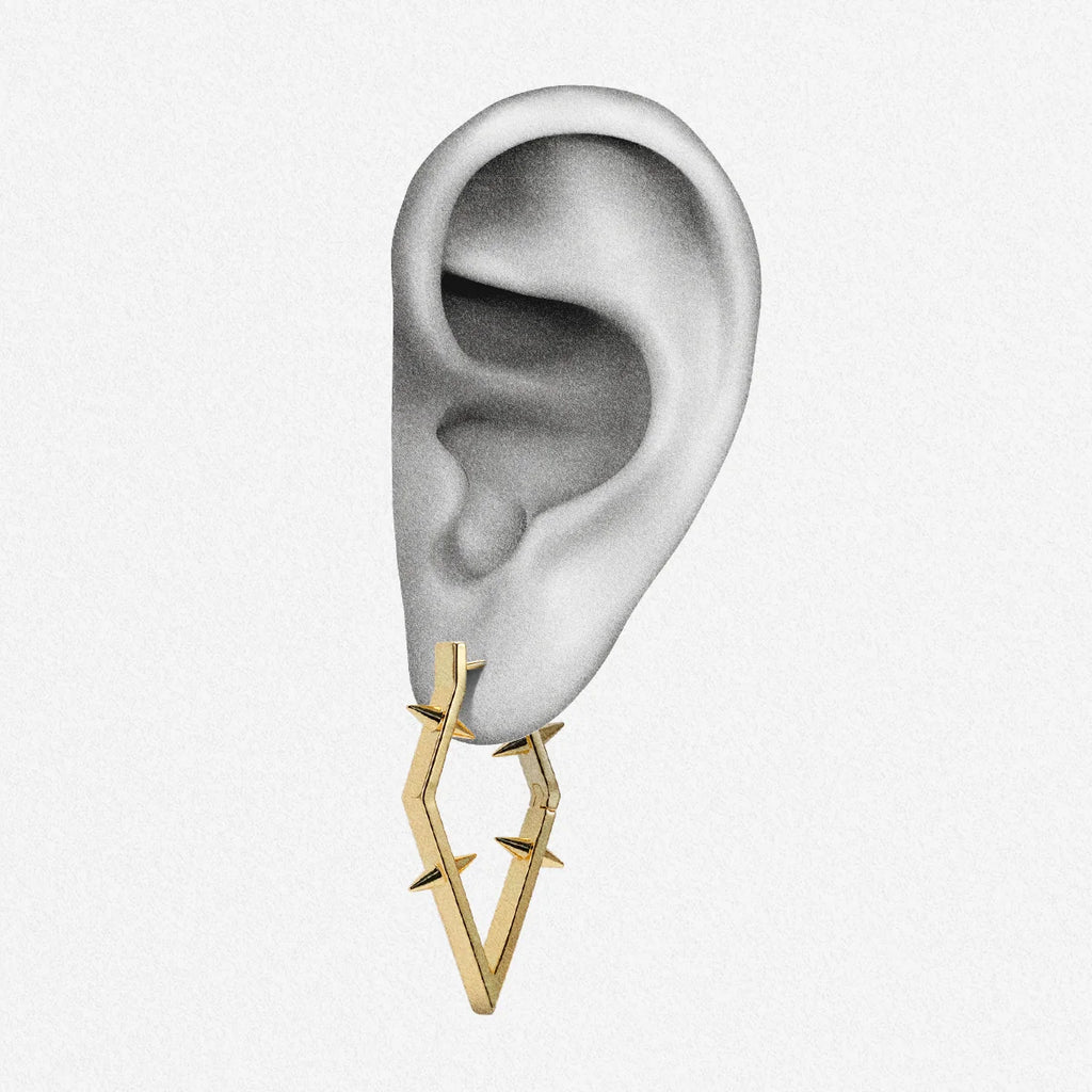 ANGULAR SPIKE FRAME EARRINGS
