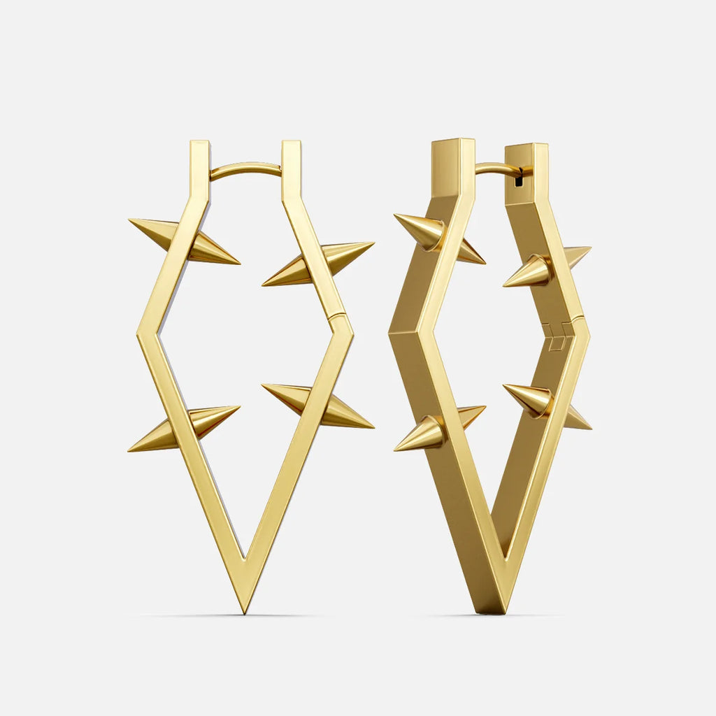 ANGULAR SPIKE FRAME EARRINGS