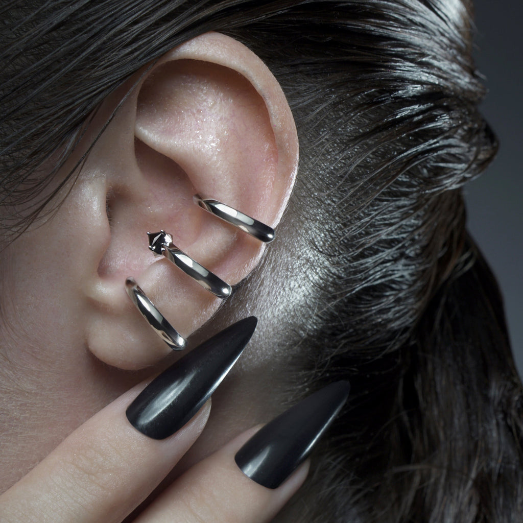 TWIN FANG EAR CUFFS