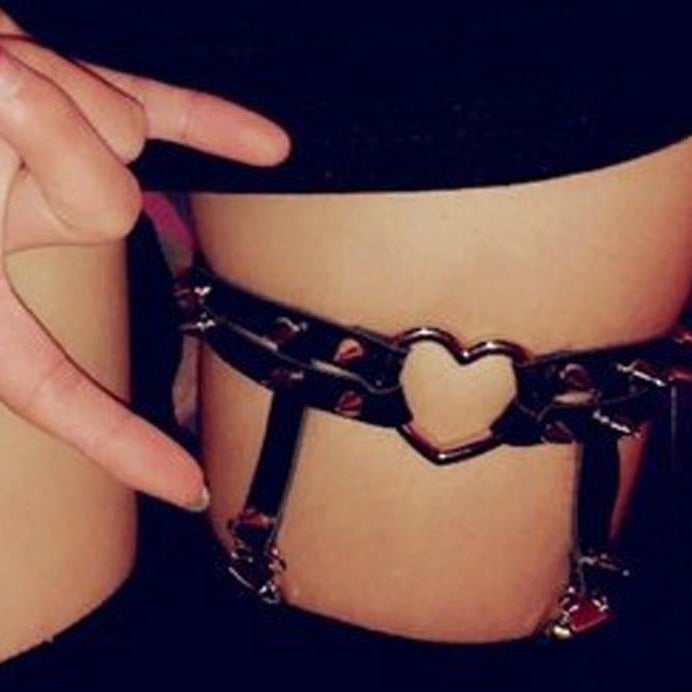 Punk Heart Garter Harness