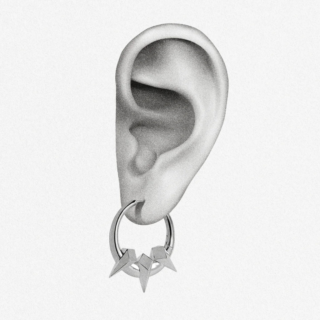 TRI-SPIKE CREST EARRINGS