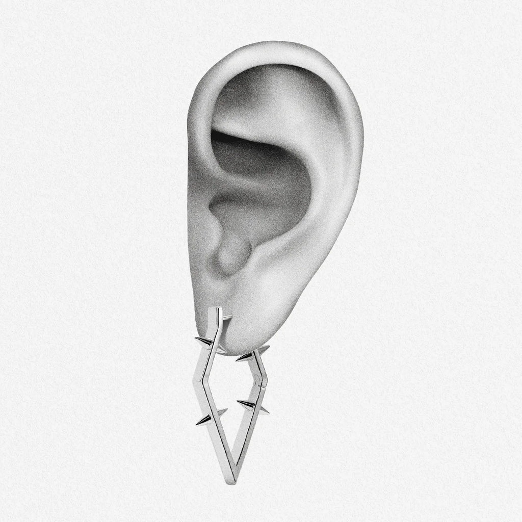 ANGULAR SPIKE FRAME EARRINGS