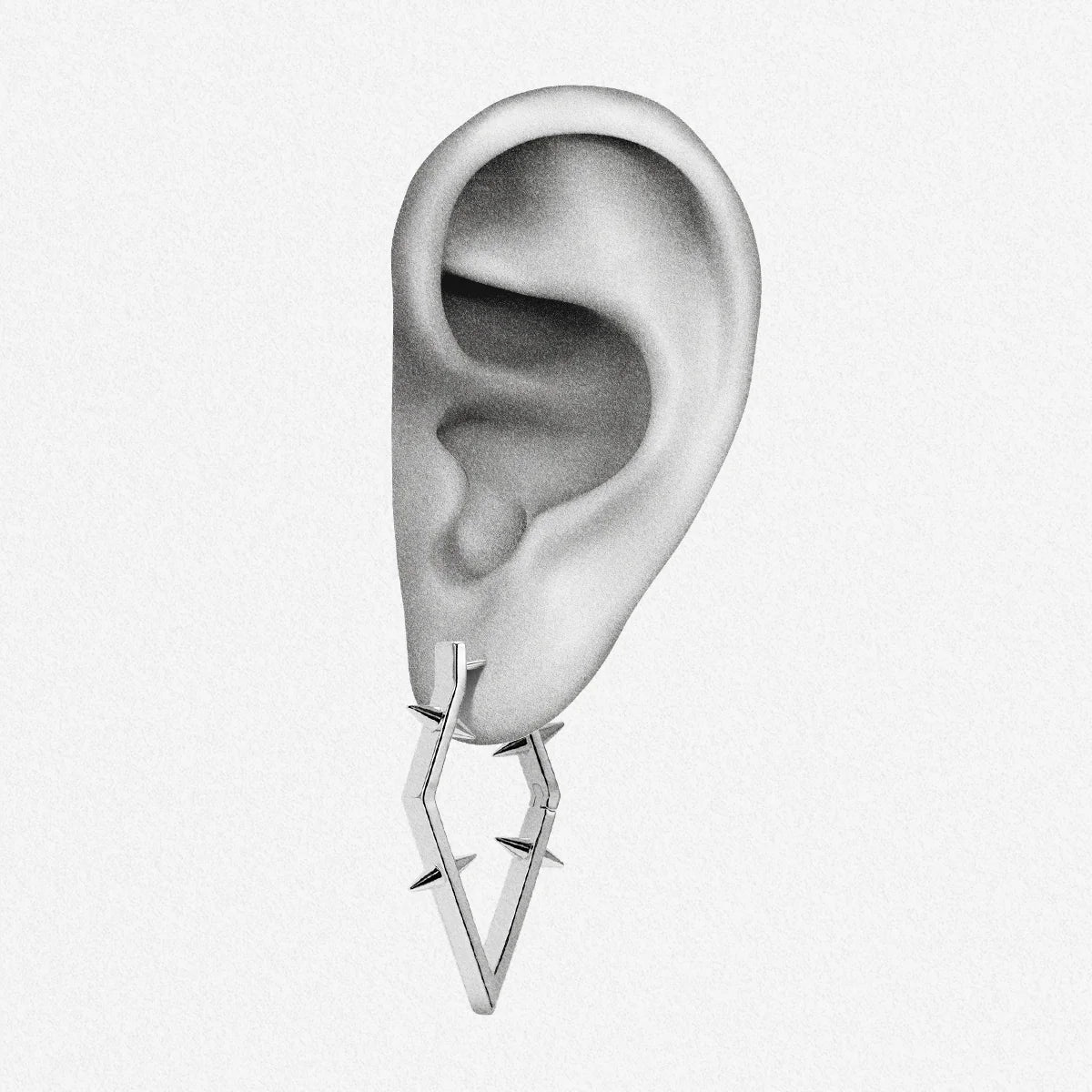 ANGULAR SPIKE FRAME EARRINGS