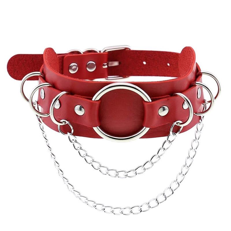 Lawbreaker Punk Leather Choker - Creepy Goth