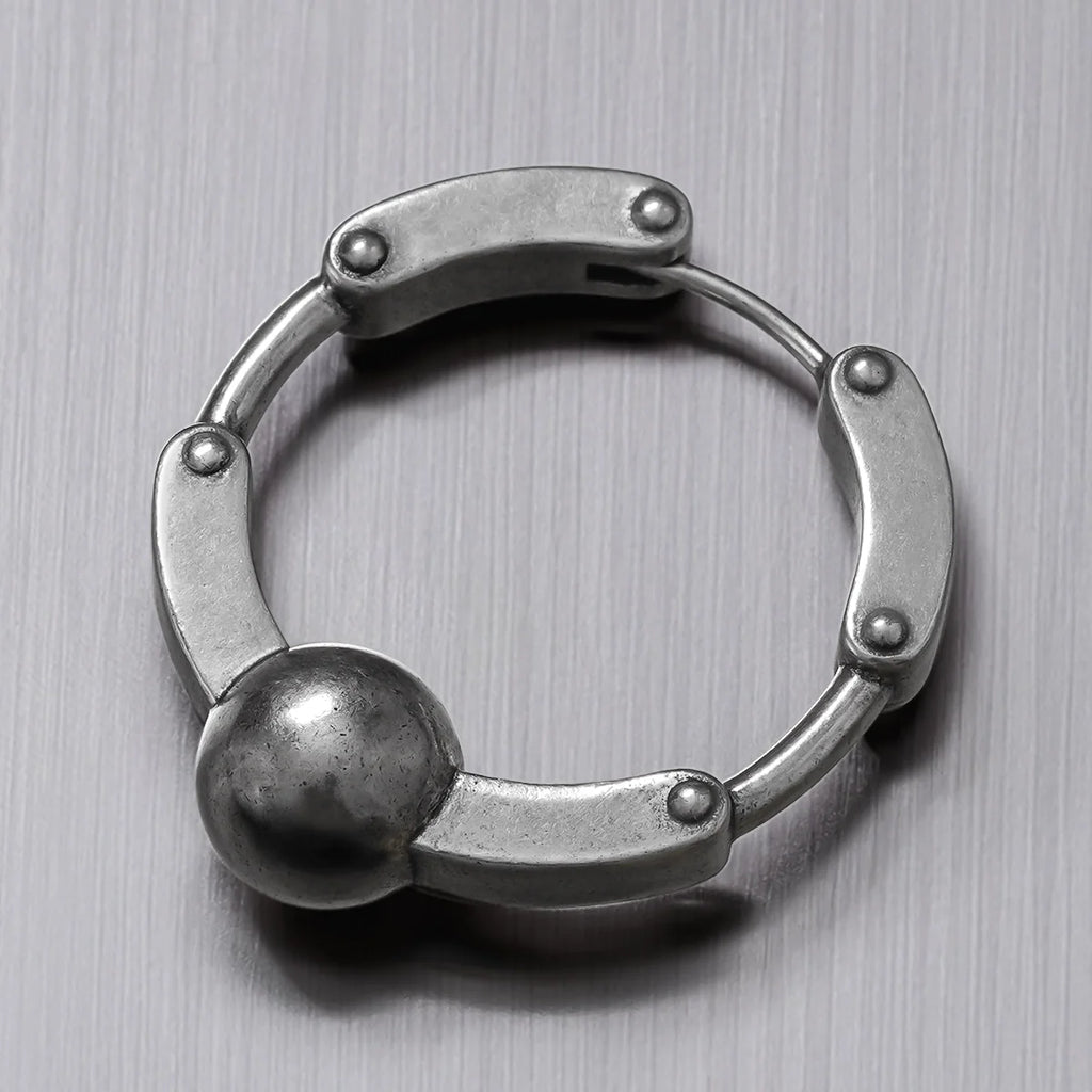 INDUSTRIAL SPHERE LINK EARRINGS