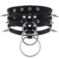 Nightfall Leather Choker - Creepy Goth