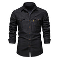 Denim Long Sleeve Shirt - front studio view (1 of 5)