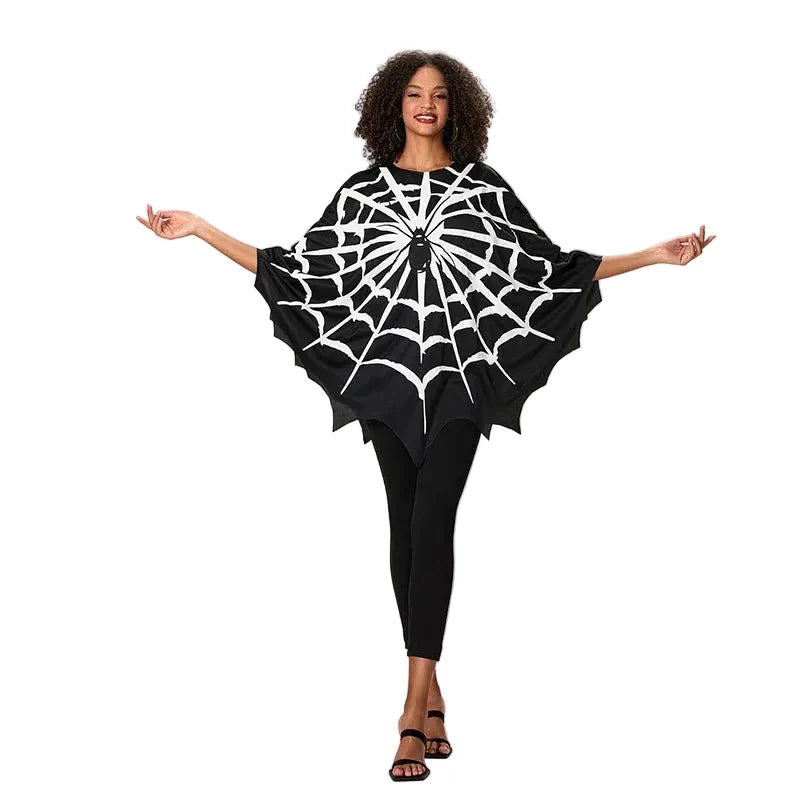 Women's Spider Web Cape Black - front studio view (1 of 4)