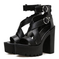 Gothic Platform Sandals - front studio view (1 of 5)