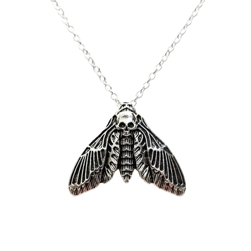 Skull Moth Necklace