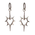 Goth Heart Earrings - primary photo, shown with a person