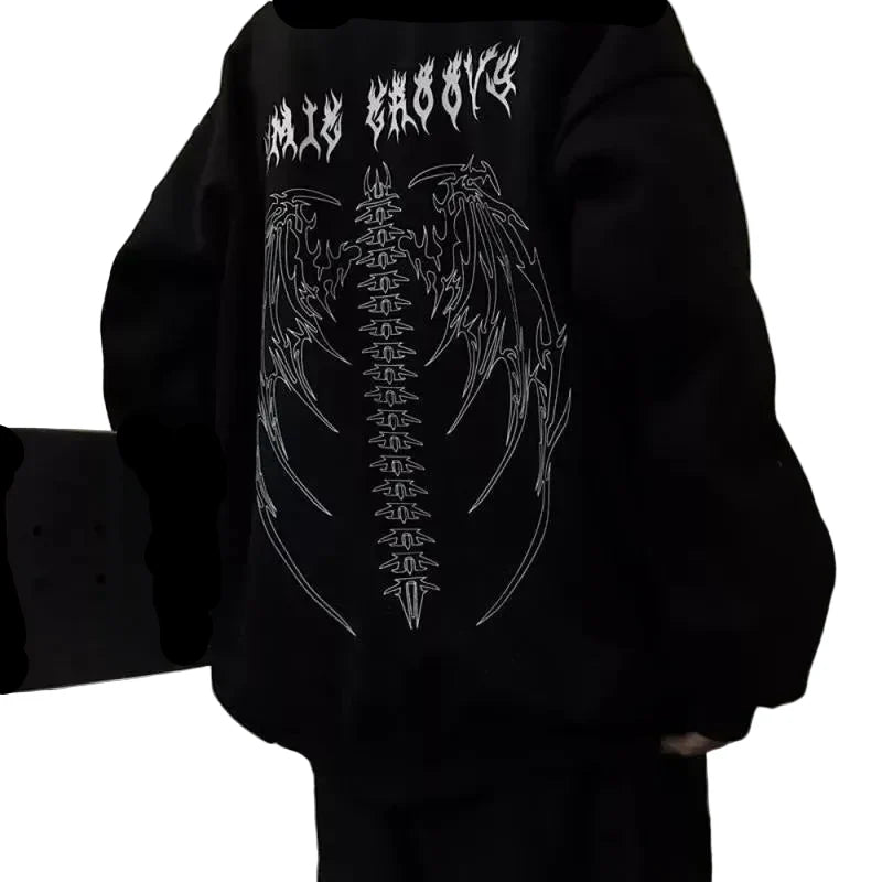 Men's Black Spine Graphic Hoodie - primary product photo (1 of 2)