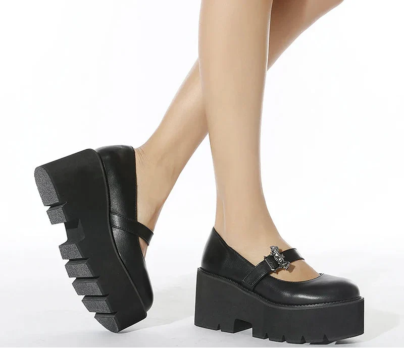 Noctyra Platform Mary Janes Shoes