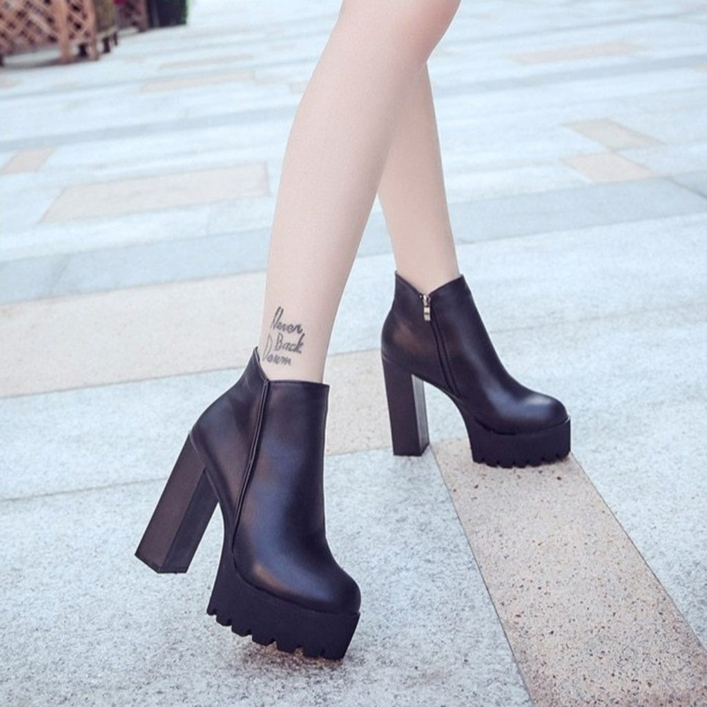 Darkling Square Toe Ankle Boots