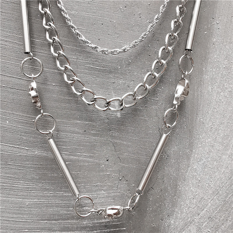 Triple Hardware Belt Chain Men's Wallet Chains
