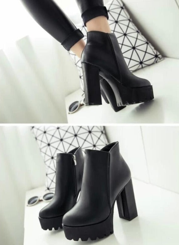 Darkling Square Toe Ankle Boots