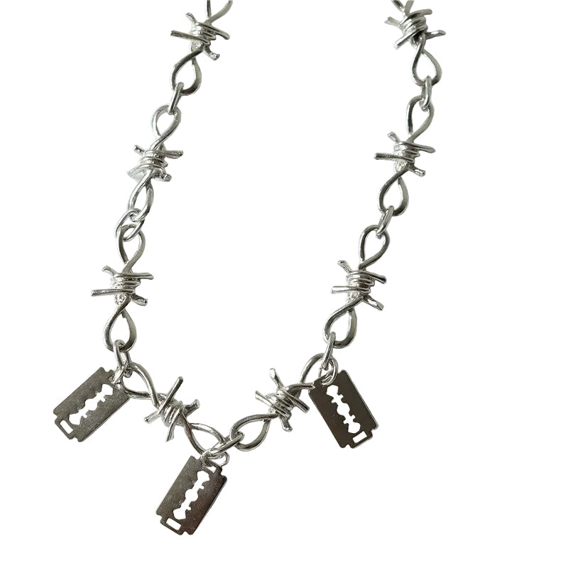 Razor Blades Necklace Chain
