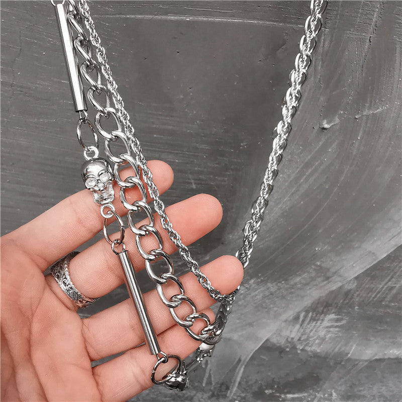 Triple Hardware Belt Chain Men's Wallet Chains
