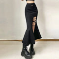 High Waist Skirt - alternate view, shown with a person (3 of 3)