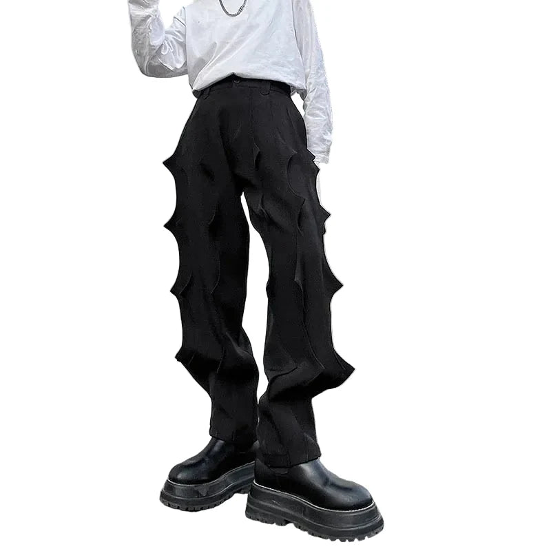 Men's Black Spiked Side Wide Harem Pants - primary lifestyle photo (1 of 3)