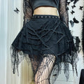 Women's Black Spiderweb Mesh Mini Skirt - primary lifestyle photo (1 of 3)