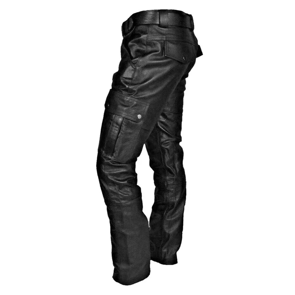 Black Cargo Moto Pants