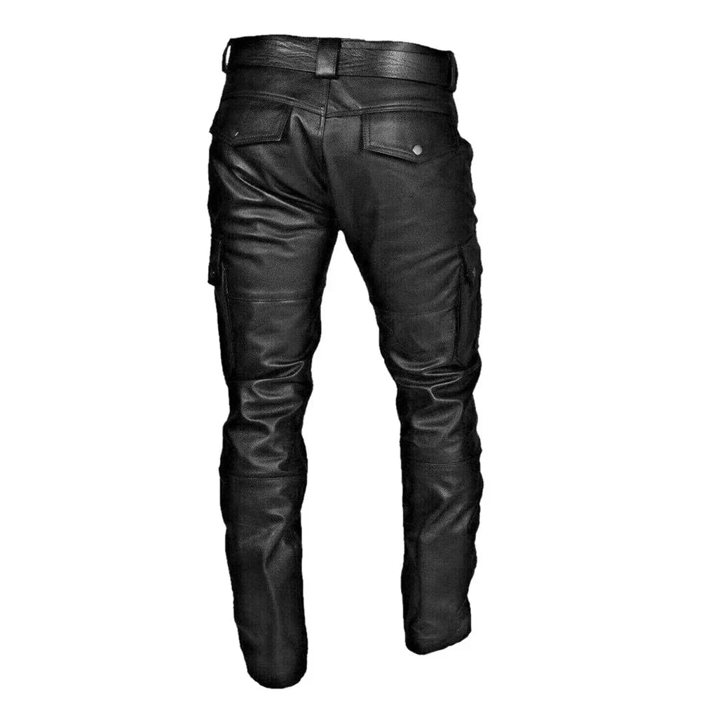 Black Cargo Moto Pants