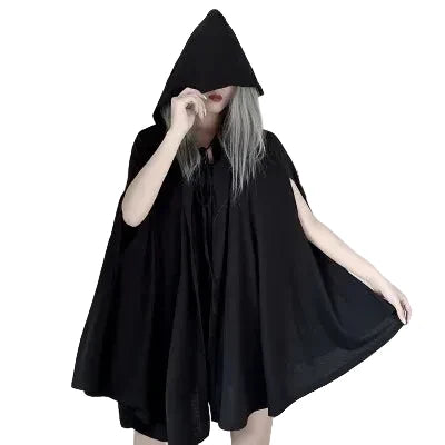 Gothic Hooded Black Cape
