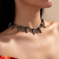 Punk Spike Necklace - primary photo, shown with a person