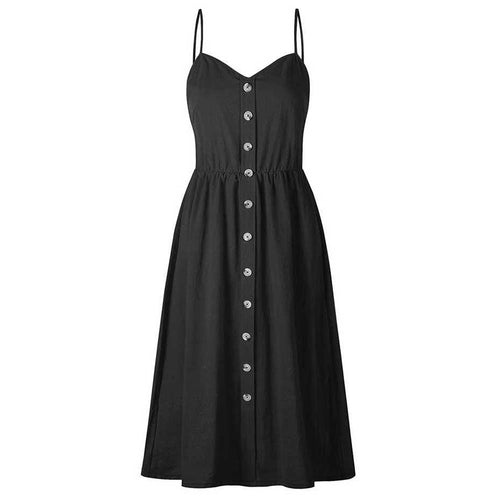 Black Beach Dress - front studio view (1 of 2)