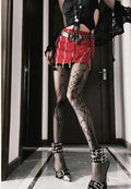 Gothic Vintage Dark Fishnet Tights Stocking Women Emo Alternative Sexy Spider Web Witch Pantyhose Y2k E-girl Cyber Punk Socks - Creepy Goth