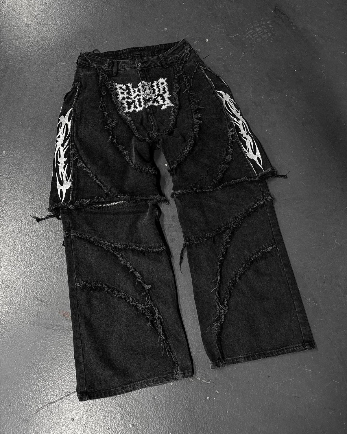 Furbound Barrel faux fur jeans