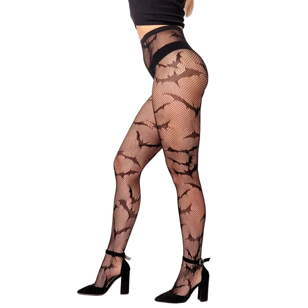Nightflight Bat Fishnet Tights