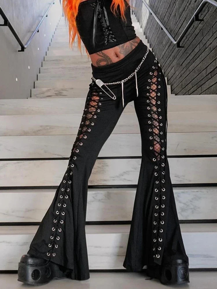 Lacewound Flare Pants