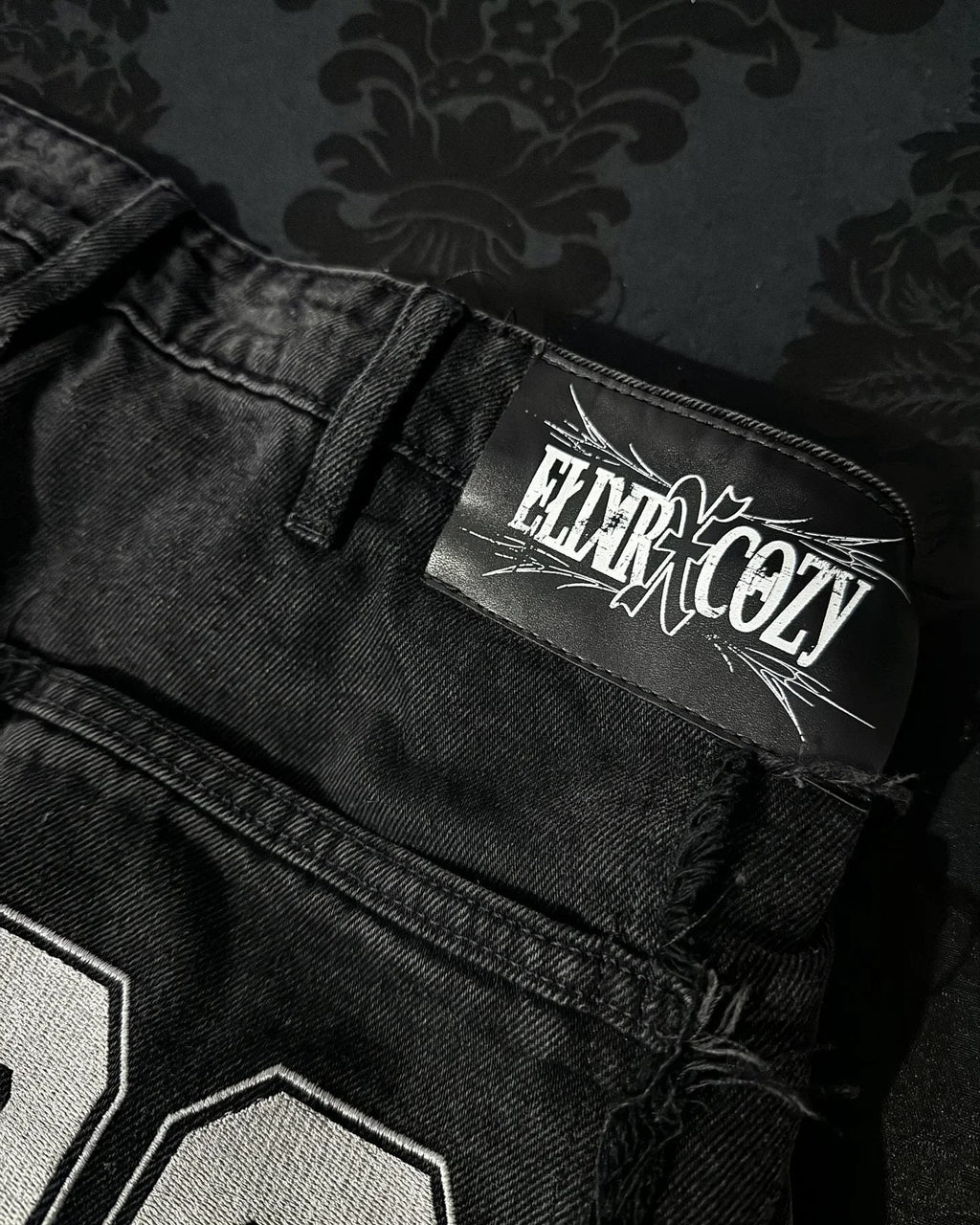 Furbound Barrel faux fur jeans