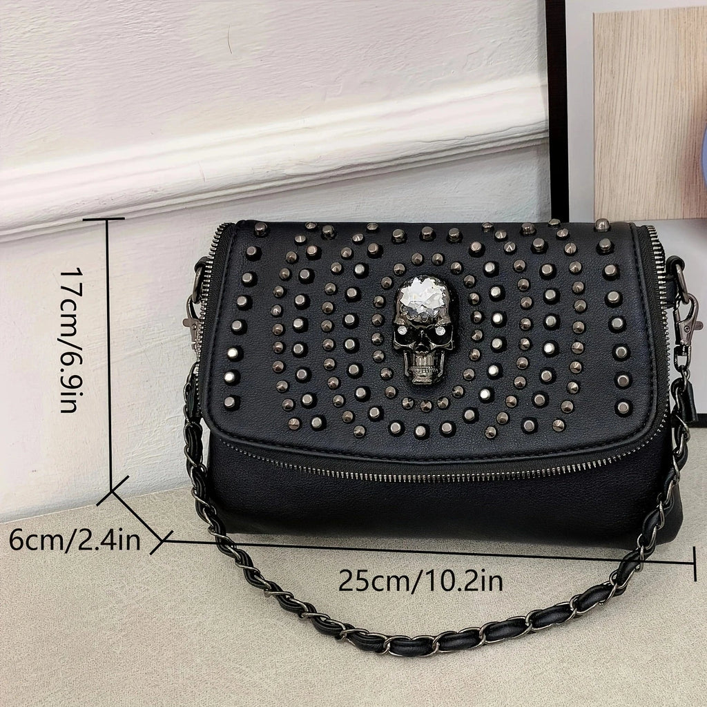 Skulvyn Metallic Skull Bag