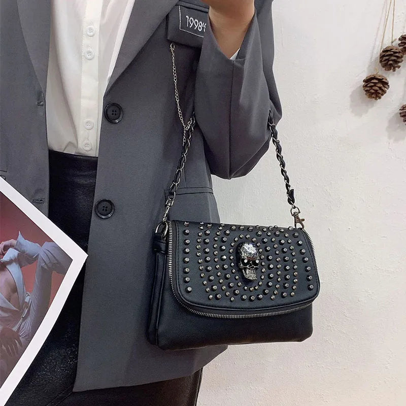 Skulvyn Metallic Skull Bag
