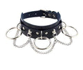 Gothic Chain & Rings Choker Necklace - Creepy Goth