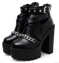 Retribution Chain Boots - Creepy Goth